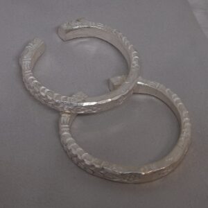 silver simple baby kada