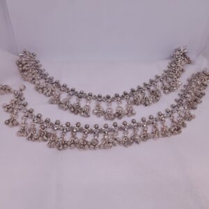 Silver Oxidised Anklets