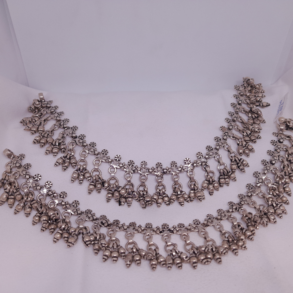 Silver Oxidised payal janjari Anklets