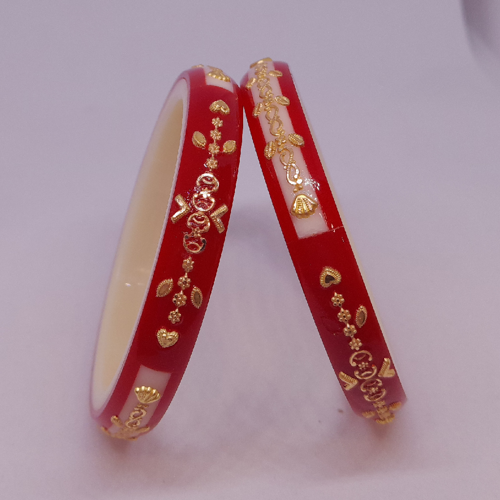 red and white plastic bangles - Image 2