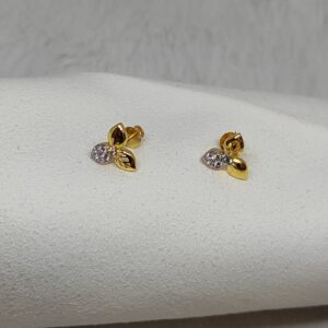 gold paan with black Earring