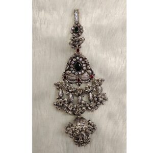 Silver oxidizes with green stone judo