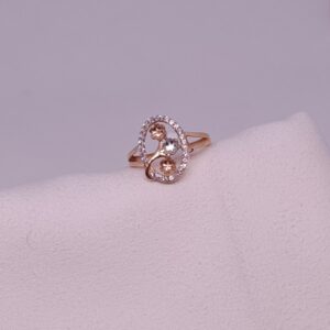 18k gold three flower ring