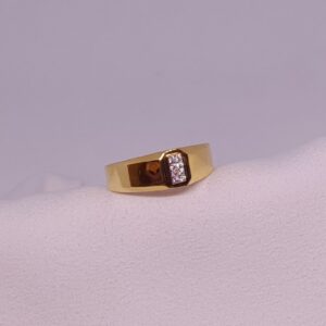 plain gold Cz rings