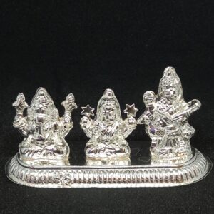 Silvar ganpati Laxmiji Sarasvati