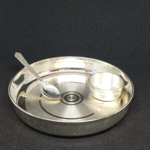 Sliver thali vatki chamchi