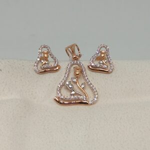 18 kt ladies pendant set