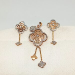 18 kt ladies pendant set