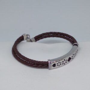 925 silver with leather bracelet