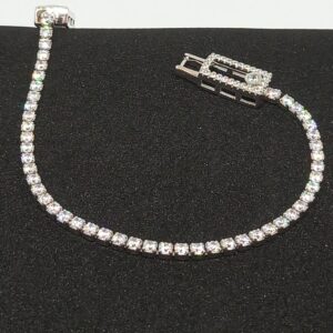 Silver Diamond Line Bracelet