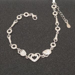 925 silver heart shape bracelet