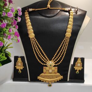 916 Gold Hallmark Latest Design Bridal Necklace Set
