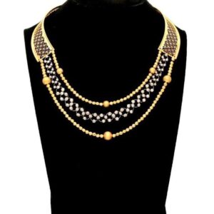 22KT Gold Vertical Modern Attractive Necklace