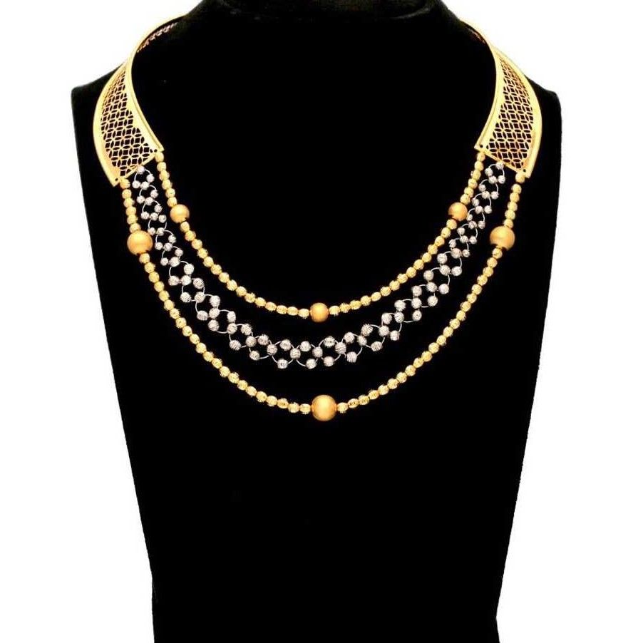 22KT Gold Vertical Modern Attractive Necklace