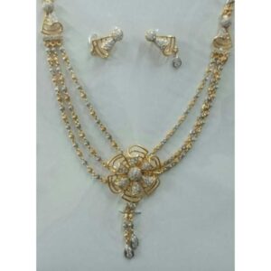 22KT Gold Fancy 3 Line Vertical Mala