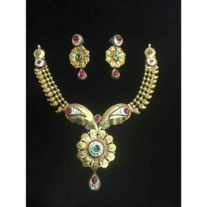Indian 916 Gold Stylish Necklace Sets