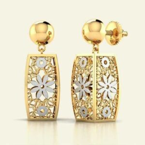 22K / 916 Gold Antique Indian Square Earrings