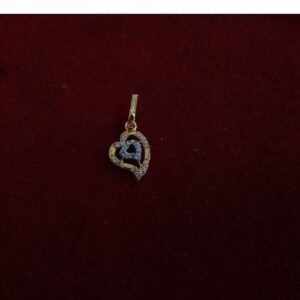 916 Gold CZ Stone Heart Pendant