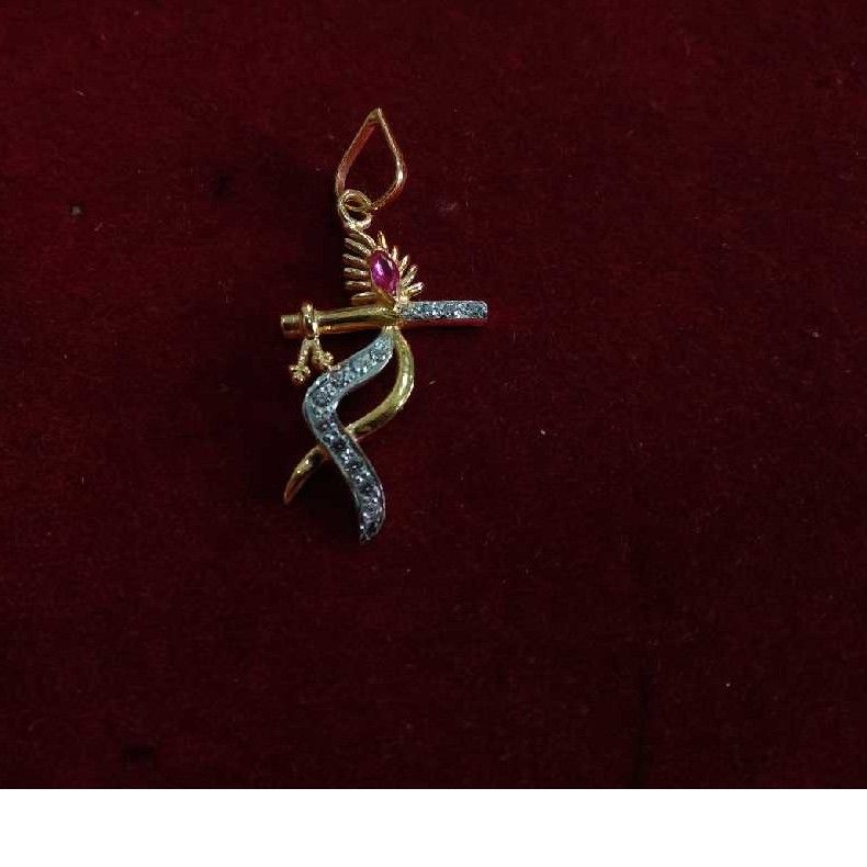 916 Gold CZ Colour Stone Pendant