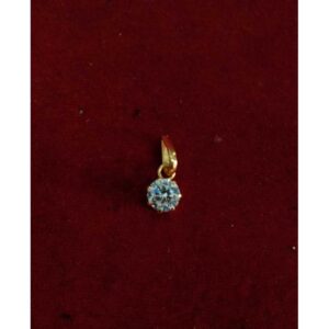 22KT Gold CZ Studded Stone Pendant