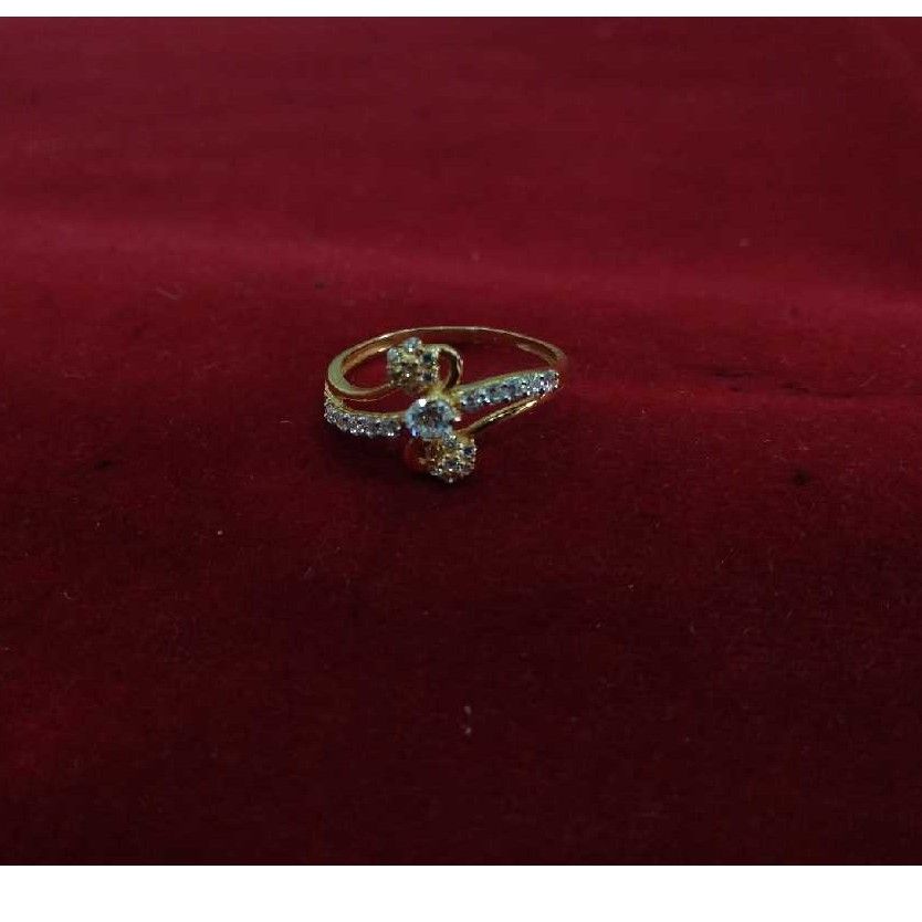916 Gold Charming CZ Stone Ladies Ring