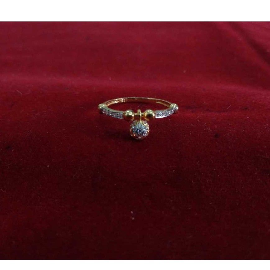 916 Yellow Gold Casting CZ Stone Ladies Ring