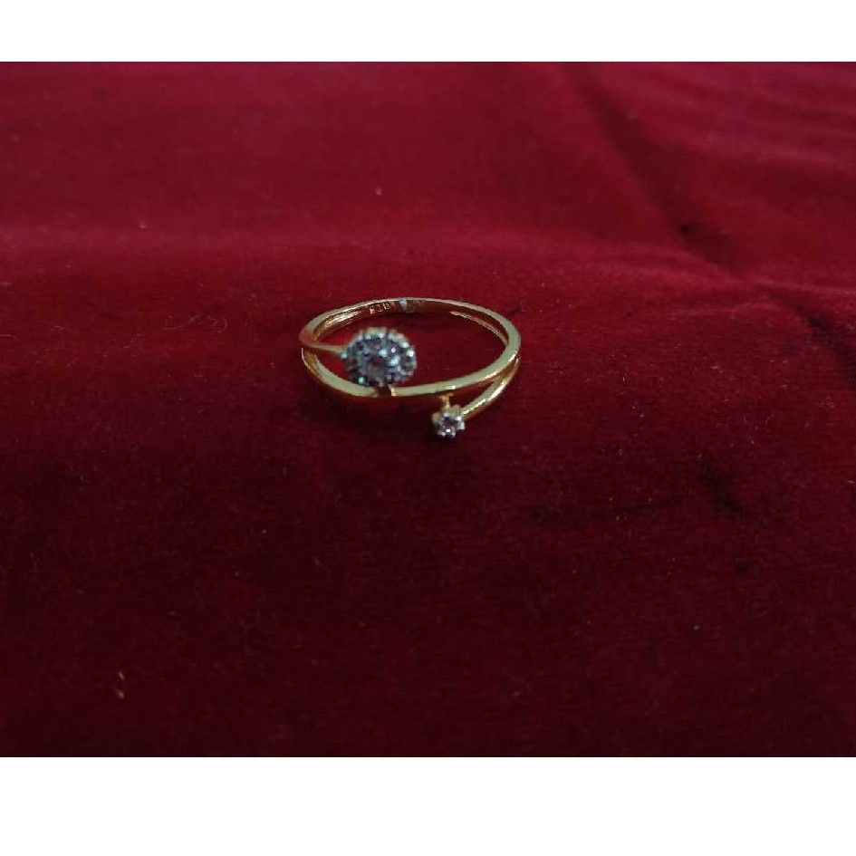 916 Gold Charming CZ Stone Ladies Ring