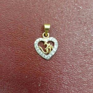 18K / 750 Gold Indian Religious Om Pendant