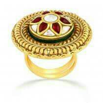 Gold Round Stone Ring