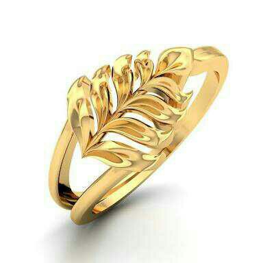 Gold Modern Leaf Rings