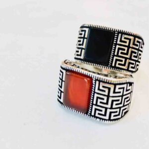 Silver Pave Italian Antique Rings