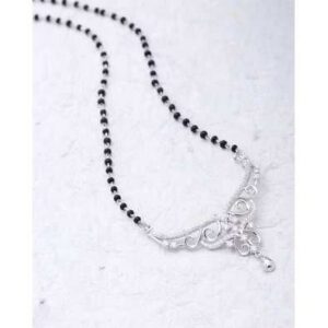 750 Silver Ladies Indian Ethical Cz Mangalsutra