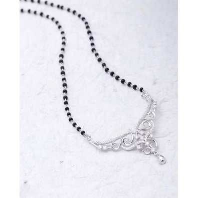 750 Silver Ladies Indian Ethical Cz Mangalsutra - Image 4
