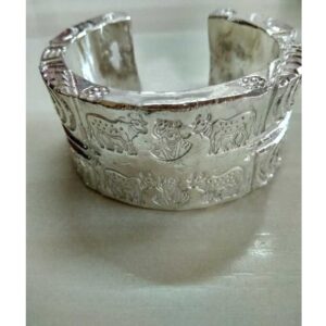 925 Traditional Indian  Silver Bharwadi Kadla