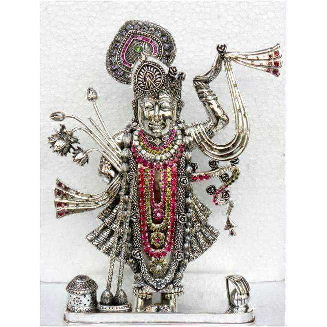 Silver Indian Religious God Statue