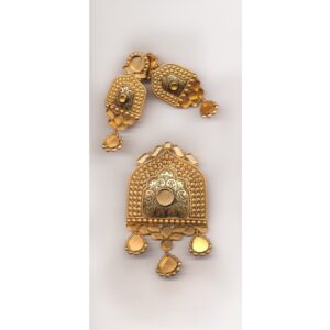 Antique Gold Pendant Set Khokha OM - N025