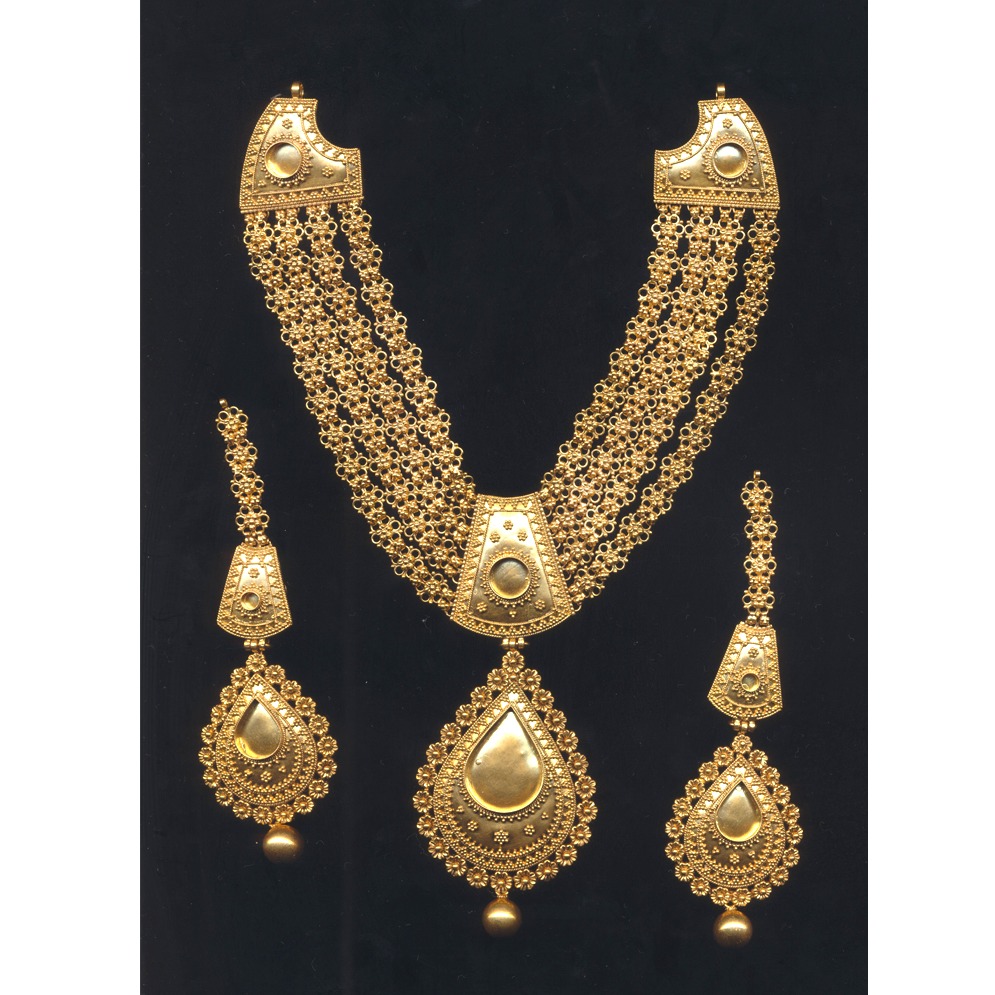 Gold Jadau Jewelry Khokha OM - N002