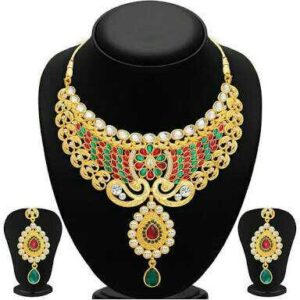 Gold Attractive Bridal Necklace Set