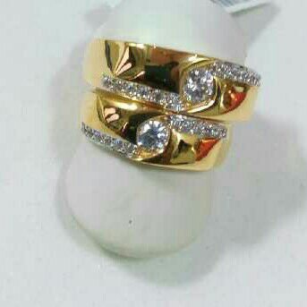 22K/916 Gold Designer Couple Ring