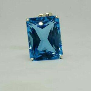 925  Sterling  silver  Natural  Swiss  Topaz Pendant