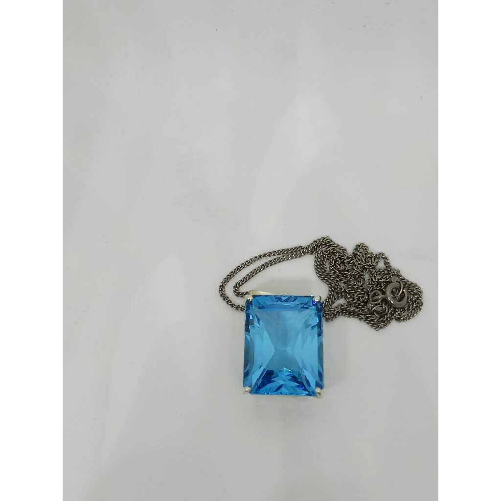925  Sterling  silver  Natural  Swiss  Topaz Pendant