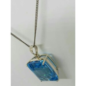 925  Sterling  silver  Natural  Swiss  Topaz Pendant