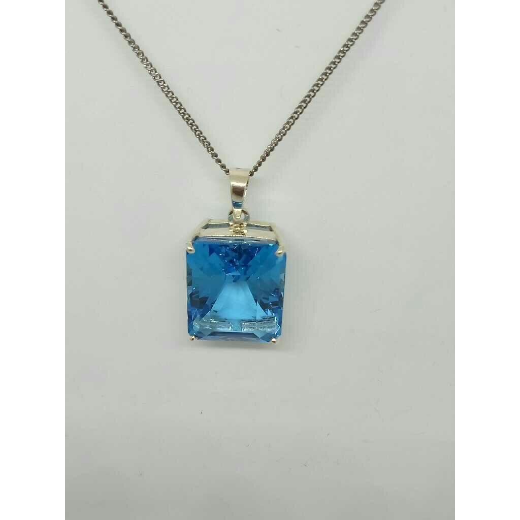 925 Sterling silver Natural Swiss Topaz Pendant