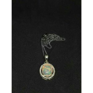 925 Sterling Silver Opal Pendant