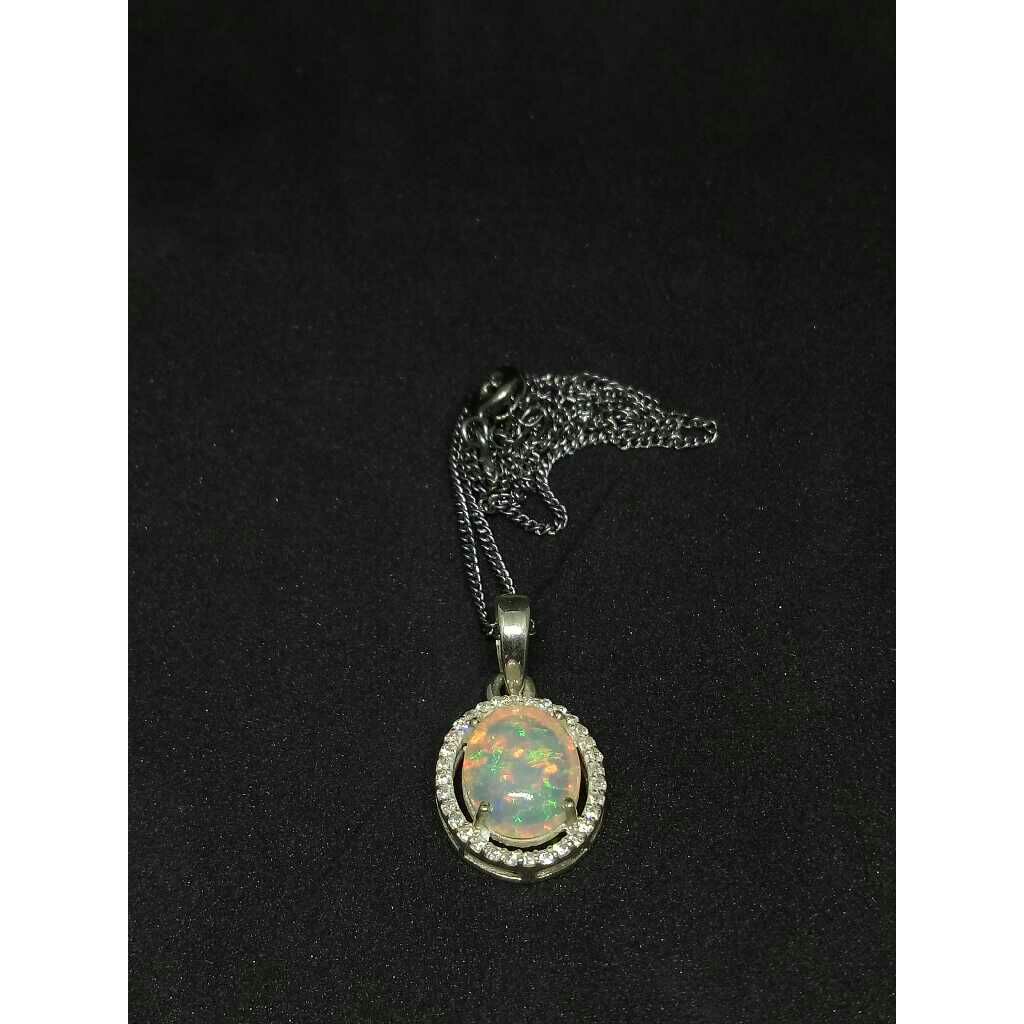925 Sterling Silver Opal Pendant