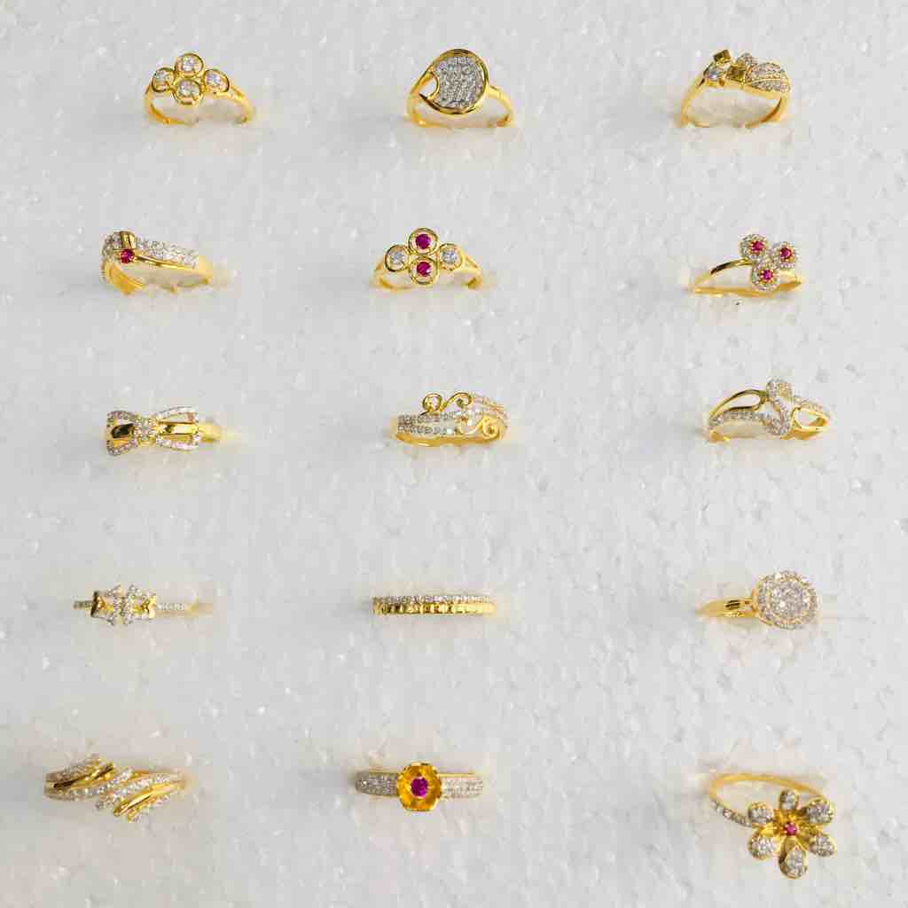 18KT Gold Fancy CZ Ladies Ring