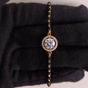 925 silver round halo bracelet