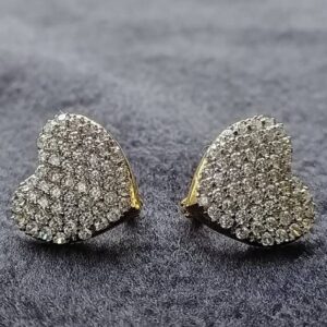 925 silver heart hoop earring