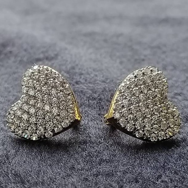 925 silver heart hoop earring