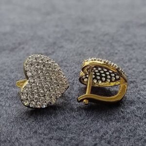 925 silver heart hoop earring